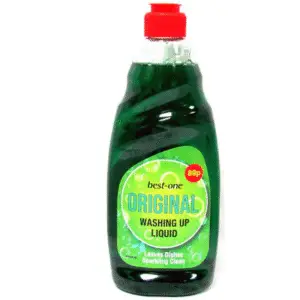 High-quality image of Bestin Washing Up Liquid Green 500ml, showing the green bottle with Bestin label. Ideal for removing grease and stains effectively. Gentle on hands and available at Mart Subhani, your trusted local grocery store in Dundee.”