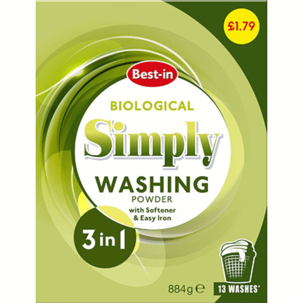 Best-In 3-in-1 Bio Washing Powder 13 Washes pack available at Mart Subhani Dundee