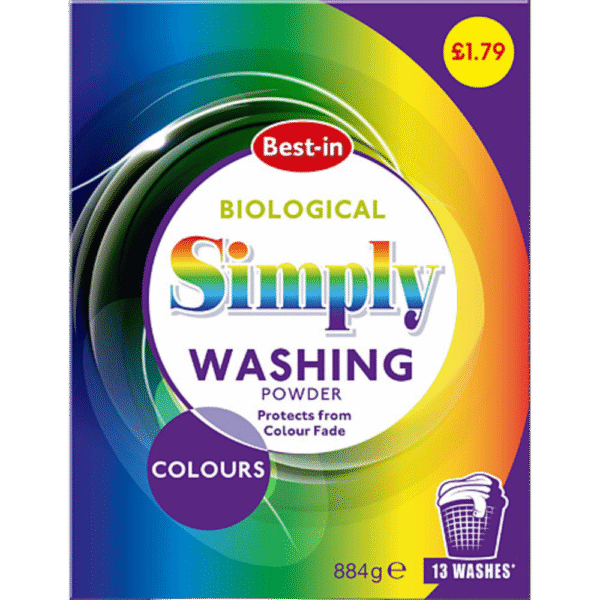 Best-In Colour Bio Washing Powder 13 Washes pack available at Mart Subhani Dundee