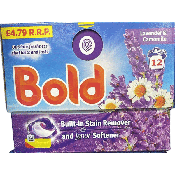 Bold 3in1 PODS Lavender & Camomile 12 Washes pack available at Mart Subhani Dundee