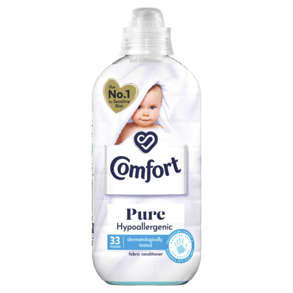 Comfort Sensitive Fabric Conditioner Pure 33 Washes bottle available at Mart Subhani Dundee