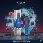 Elf Bar 600 Prefilled Pod Kit Blueberry Edition flavour available at Mart Subhani Vape Store Dundee