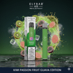 Elf Bar 600 Prefilled Pod Kit Kiwi Passion Fruit Guava flavour available at Mart Subhani Vape Store Dundee