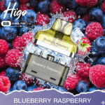Higo BB 4000 Puffs Pod Kit Blueberry Raspberry available at Mart Subhani Vape Store Dundee