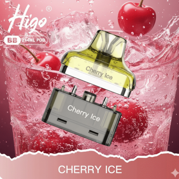 Higo BB 4000 Puffs Pod Kit Cherry Ice available at Mart Subhani Vape Store Dundee