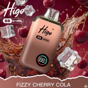 Higo BB 4000 Puffs Pod Kit Fizzy Cherry Cola available at Mart Subhani Vape Store Dundee