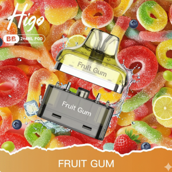 Higo BB 4000 Puffs Pod Kit Fruit Gum available at Mart Subhani Vape Store Dundee
