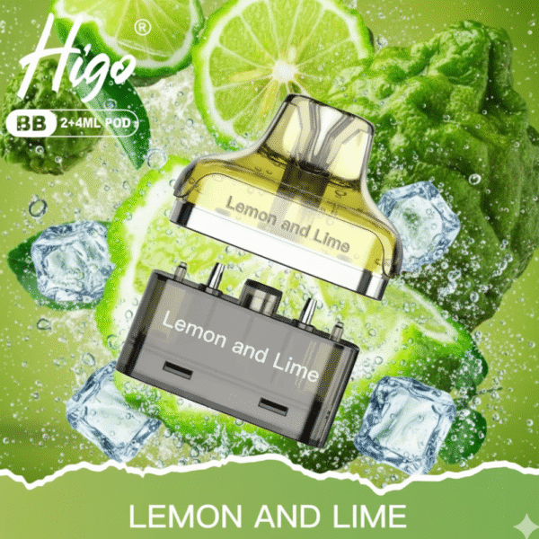 Higo BB 4000 Puffs Pod Kit Lemon and Lime available at Mart Subhani Vape Store Dundee