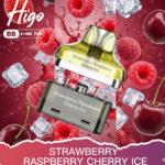 Higo BB 4000 Puffs Pod Kit Strawberry Raspberry Cherry Ice available at Mart Subhani Vape Store Dundee