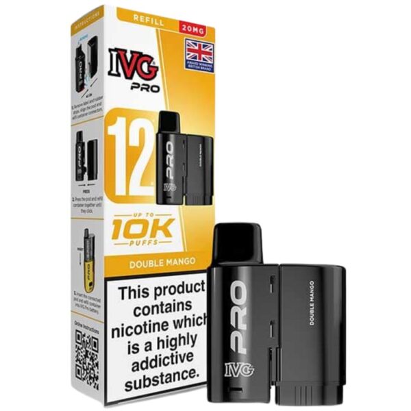 IVG PRO 12 Refill Pod 2ml 20mg available at Mart Subhani Vape Store Dundee