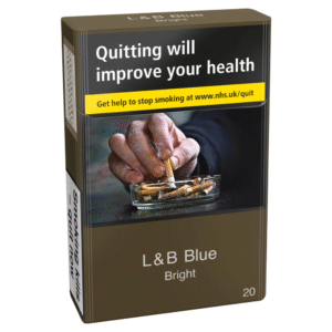 L & B Blue Bright 20 cigarettes available at Mart Subhani Dundee