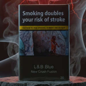 L & B Blue New Crush Fusion 20 cigarettes available at Mart Subhani Dundee