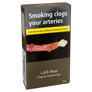 L&B Blue Real Blue Superkings 20 cigarettes available at Mart Subhani Dundee