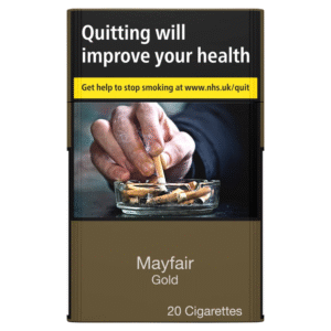 Mayfair Gold 20 cigarettes available at Mart Subhani Dundee