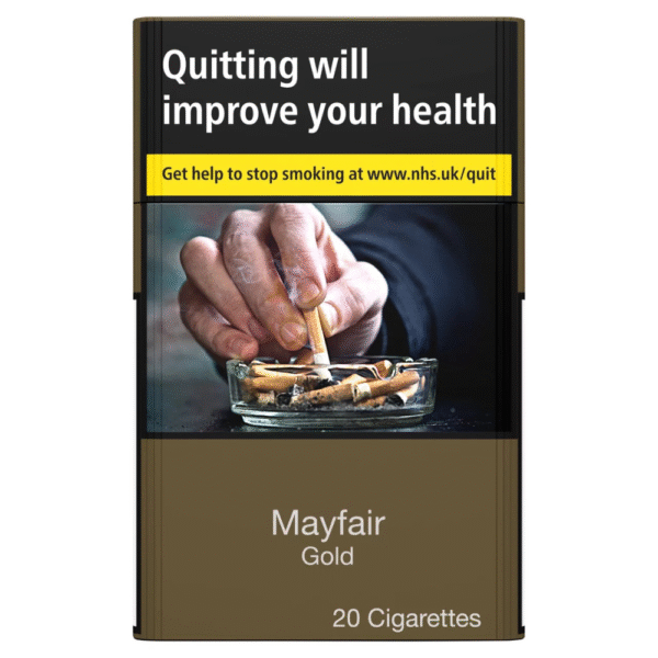 Mayfair Gold 20 cigarettes available at Mart Subhani Dundee