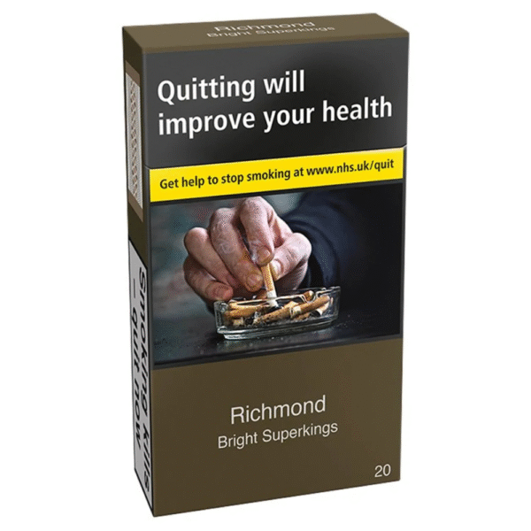 Richmond Bright Superkings 20 cigarettes available at Mart Subhani Dundee
