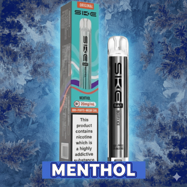 SKE Bar 600 Prefilled Pod Kit Menthol flavour available at Mart Subhani Vape Store Dundee