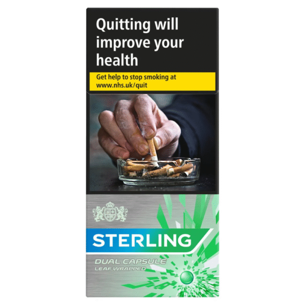 Sterling Dual Capsule Leaf Wrapped cigarettes available at Mart Subhani Dundee