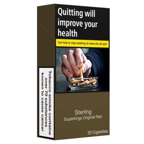 Sterling Superkings Original Red Cigarettes available at Mart Subhani Dundee