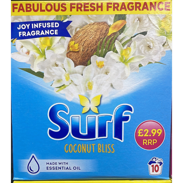 Surf Washing Powder Coconut Bliss 10 Washes pack available at Mart Subhani Dundee