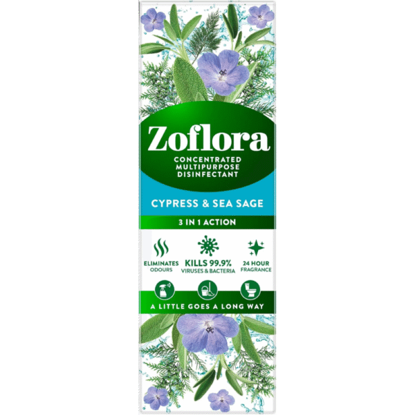 Zoflora Cypress & Sea Sage Disinfectant Concentrate 250ml available at Mart Subhani Dundee