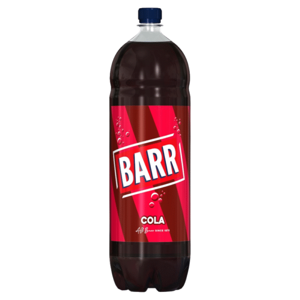 Barr Cola 2L – sparkling cola-flavoured fizzy drink with sugar and sweeteners available at Mart Subhani Dundee