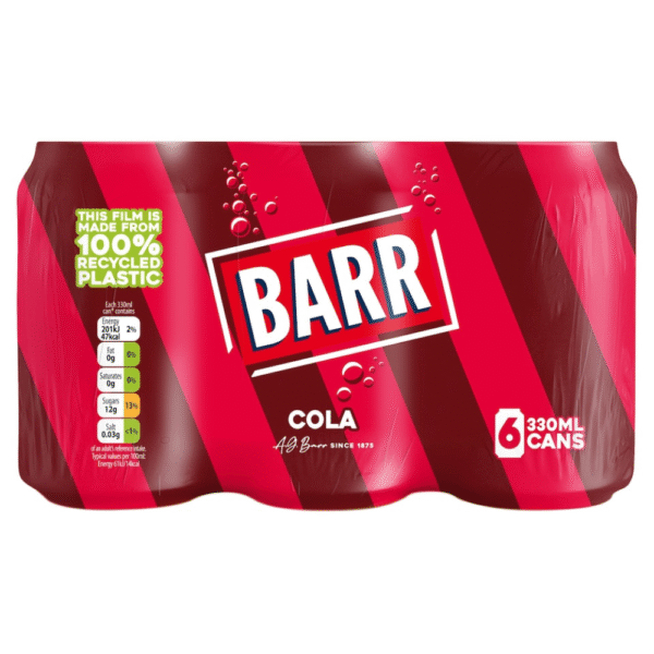 Barr Cola 6 x 330ml 6 Cans Pack Dundee Delivery