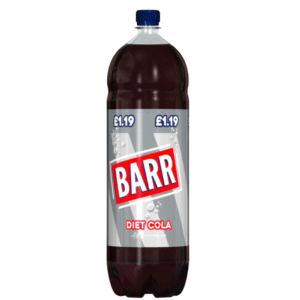 Barr Diet Cola 2L – sugar-free sparkling cola soft drink with sweeteners available at Mart Subhani Dundee