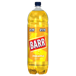 Barr Pineapple 2L – tropical sparkling pineapple flavoured soft drink with sweeteners available at Mart Subhani Dundee