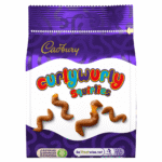 Cadbury Curlywurly Squirlies 110g bag – chewy caramel covered in smooth Cadbury milk chocolate available at Mart Subhani Dundee