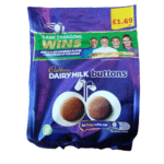 Cadbury Dairy Milk Buttons 1g – mini smooth milk chocolate button available at Mart Subhani Dundee