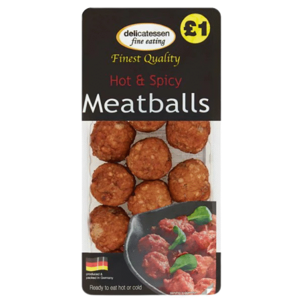 Delicatessen Hot & Spicy Meatballs Frozen Dundee Delivery