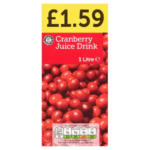 Euro Shopper Cranberry Juice Drink 1 Litre Carton Dundee Delivery