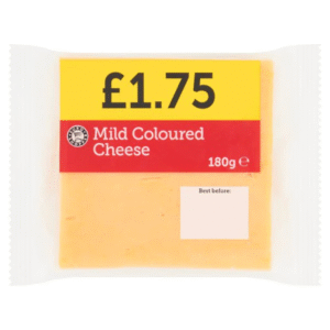 Euro Shopper Mild Coloured Cheese 180g Block Dundee Delivery