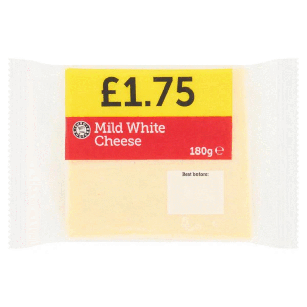 Euro Shopper Mild White Cheese 180g Block Dundee Delivery