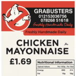 Grubusters Chicken Mayonnaise Sandwich Ready to Eat Dundee Delivery
