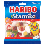 Haribo Starmix 175g – fruity gummy mix with cola bottles, rings, hearts, and bears available at Mart Subhani Dundee