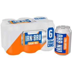 IRN BRU Sugar Free 6 x 330ml cans Scottish fizzy drink zero sugar