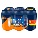 Irn Bru Xtra PM £3.00 6 x 330ml cans sugar-free Scottish soda