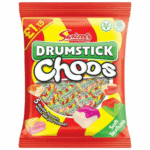 Swizzels Drumstick Choos Vegan 120g – fruity chewy sweets inspired by classic Drumstick lollies available at Mart Subhani Dundee
