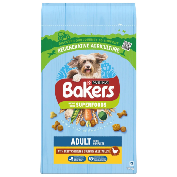 Bakers Chicken with Vegetables Dry Dog Food 1kg – home delivery Dundee