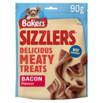 Bakers Sizzlers Bacon Dog Treats 90g – home delivery Dundee