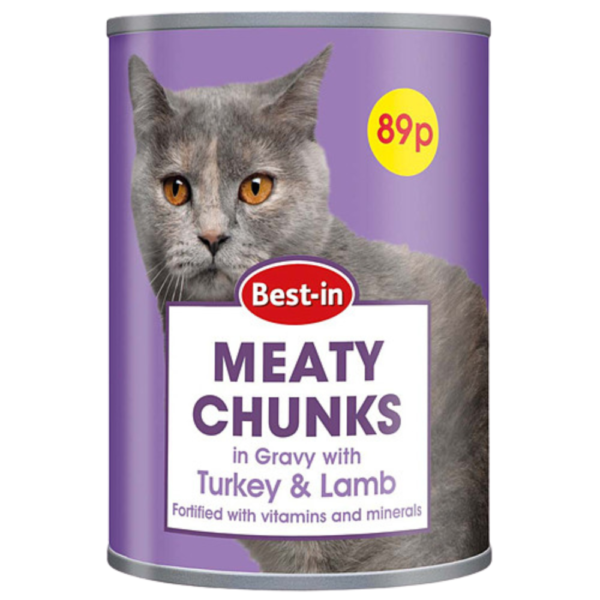 Best-in Cat Food Turkey and Lamb 400g Tin Wet Cat Food Dundee Delivery