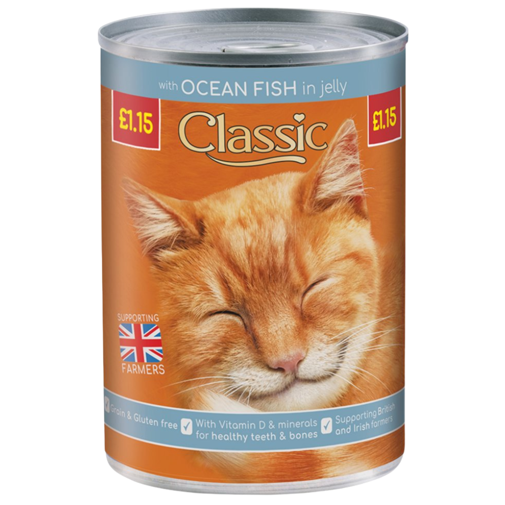 Butcher’s Classic Ocean Fish in Jelly 400g Adult Cat Food Tin Dundee Delivery