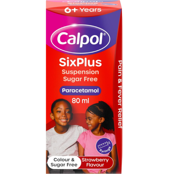 Calpol SixPlus Sugar-Free Paracetamol Oral Suspension 80ml – home delivery Dundee