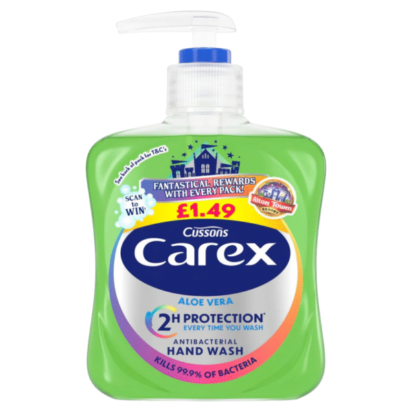 Carex Aloe Vera Antibacterial Hand Wash 250ml Soothing Hand Soap Dundee Delivery