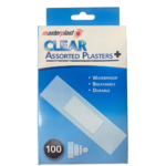 Clear waterproof assorted plasters 100 pack – home delivery Dundee