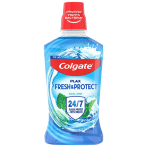 Colgate Plax Fresh & Protect Cool Mint Mouthwash 500ml Alcohol Free Fresh Breath Antibacterial Rinse Dundee Delivery