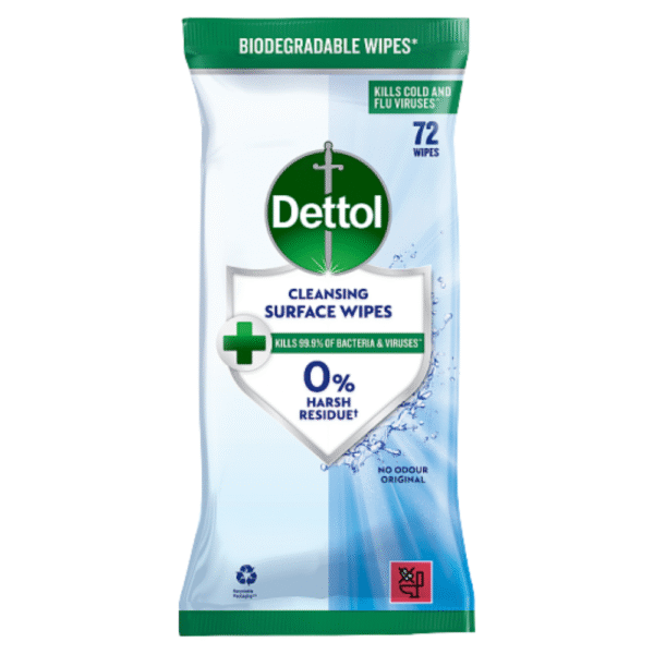 Dettol Antibacterial Multi Surface Cleaning Wipes 72 Pack Disinfectant Dundee Delivery