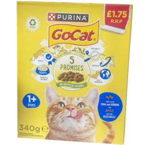 GO-CAT Tuna and Herring Mix with Vegetables Dry Cat Food 340g – home delivery Dundee